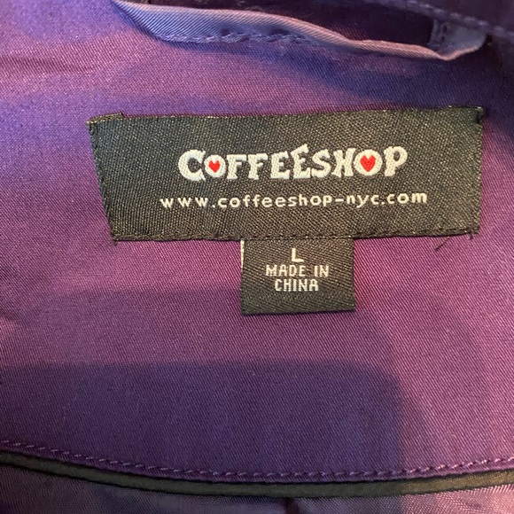 Purple Coffeeshop NYC Trench Coat - Picture 6 of 8